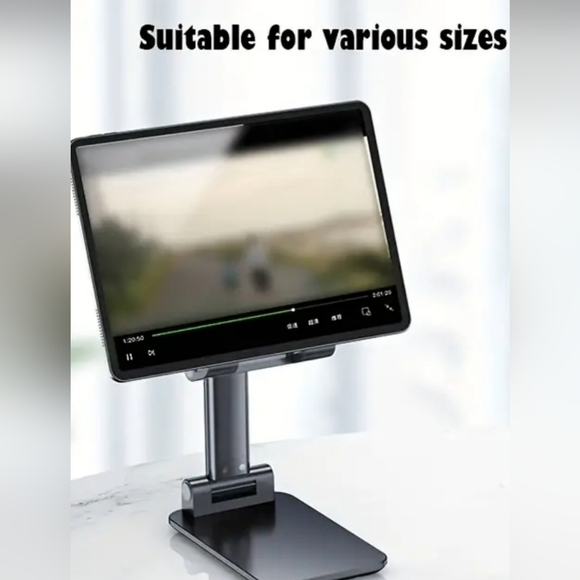 - Foldable Mobile Phone & Tablet Stand Holder - Angle Height Adjustable - … - Picture 3 of 8